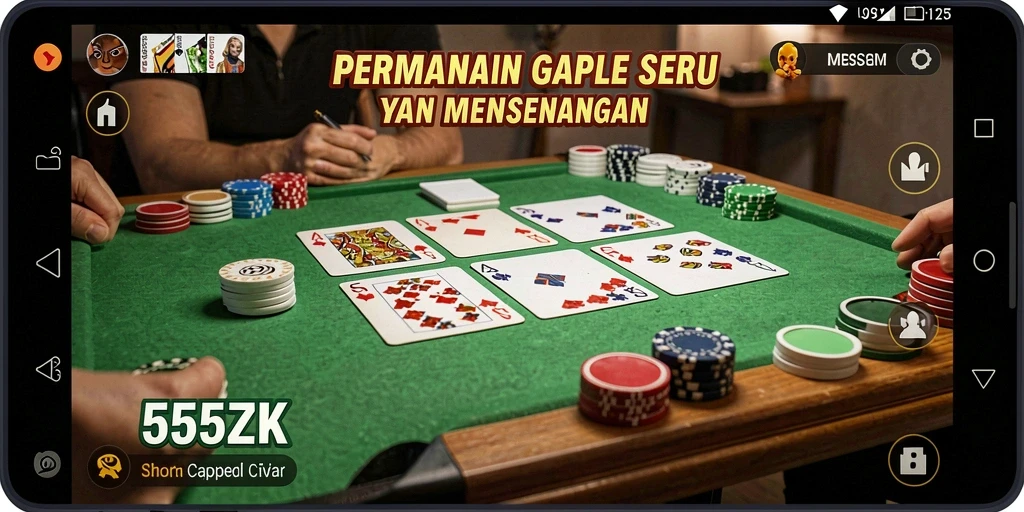 Screenshot gameplay <strong>Gaple</strong> yang menarik dan seru.