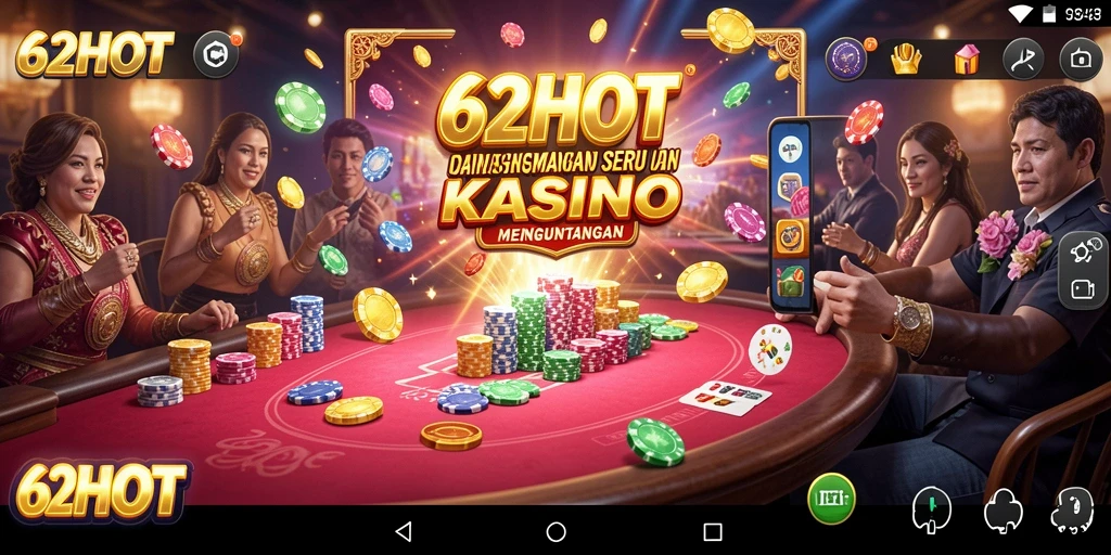 Tampilan gameplay Kasino 62HOT yang menarik dan seru.