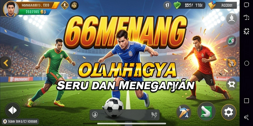 Tangkapan layar dari gameplay 66MENANG yang menampilkan pertandingan olahraga.