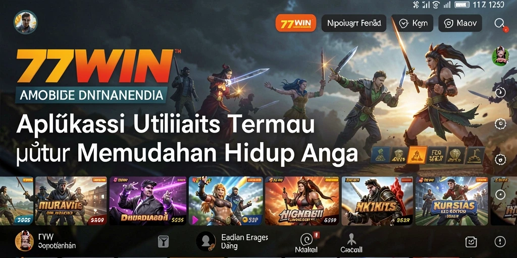 Tampilan antarmuka intuitif dari aplikasi 77WIN yang memudahkan pengguna.