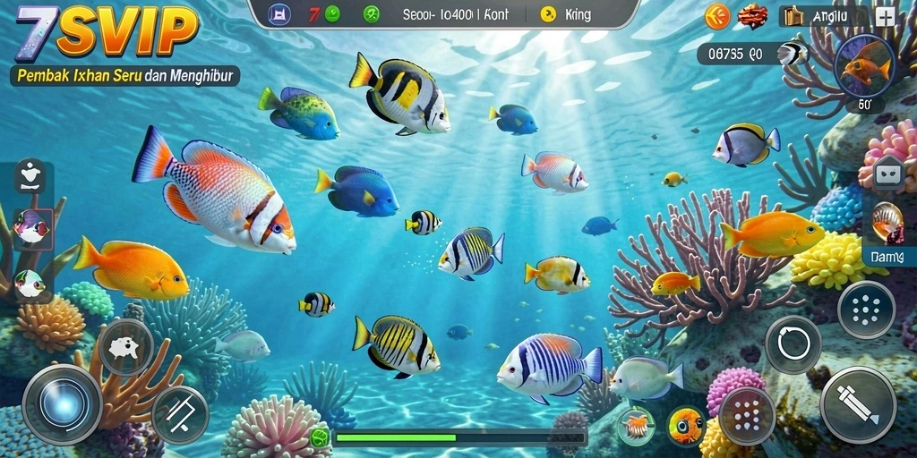 Tampilan gameplay seru di 7SVIP saat menembak ikan.