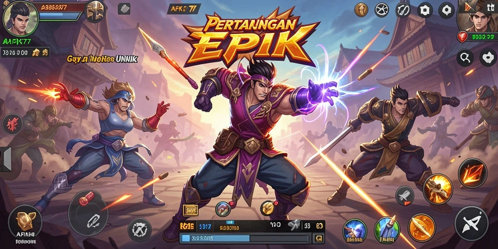 Tampilan gameplay AFK77 yang menegangkan dan seru.