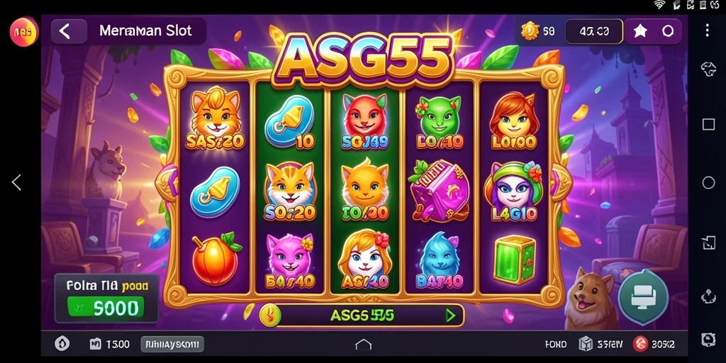 Tampilan gameplay menarik dari ASG55 yang penuh warna.