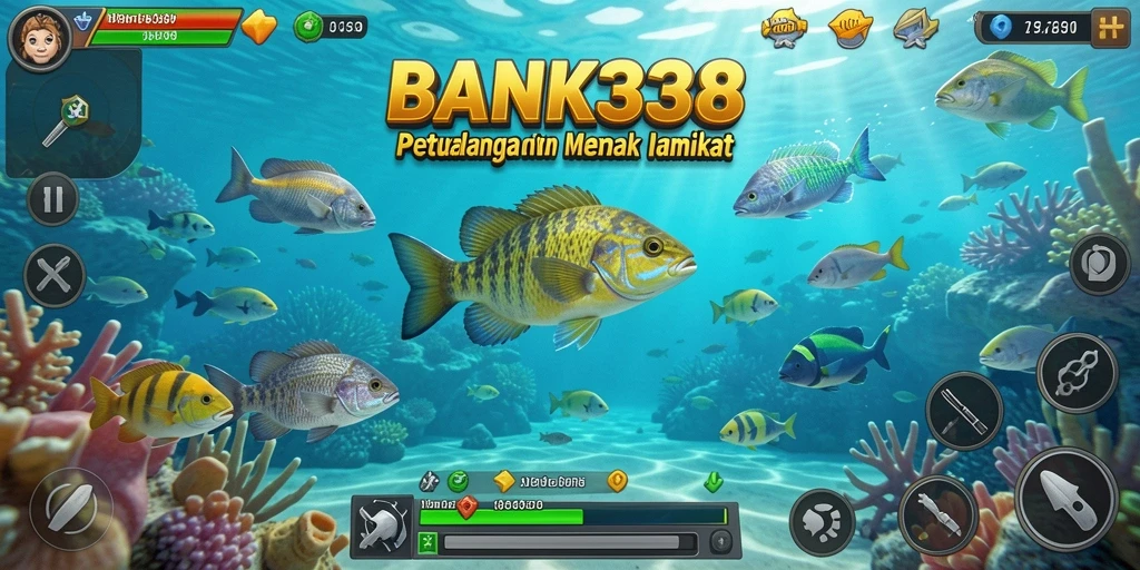 Screenshot permainan Tembak Ikan di BANK338 menunjukkan aksi seru dan grafis menarik.