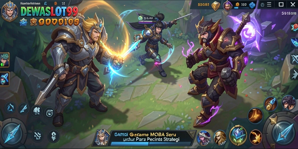 Tampilan gameplay seru di arena pertarungan DEWASLOT99.
