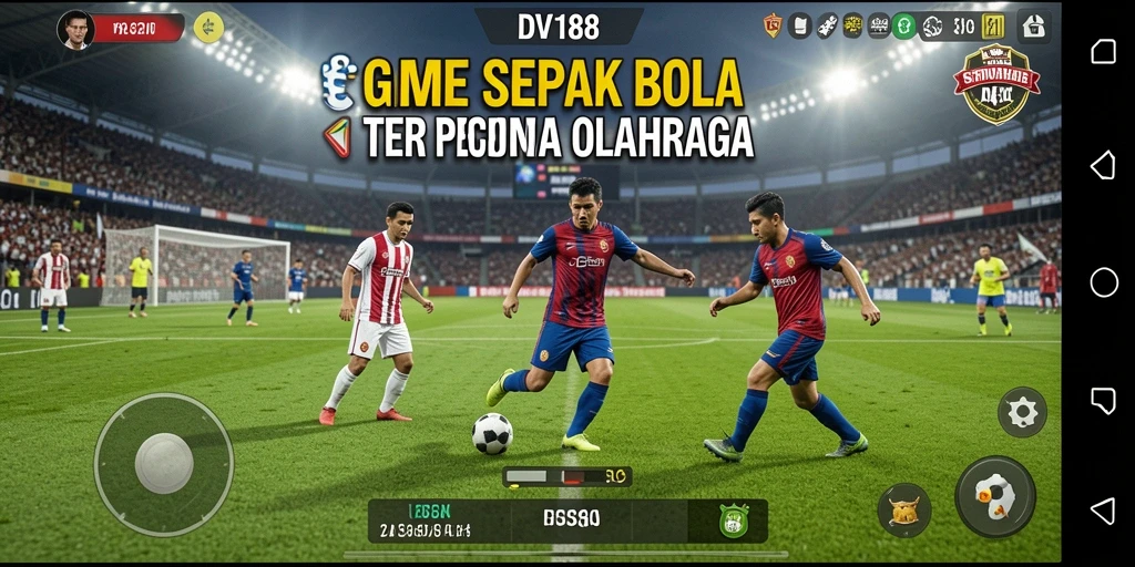 Tampilan menarik dari gameplay DV188 dengan aksi sepak bola mendebarkan.
