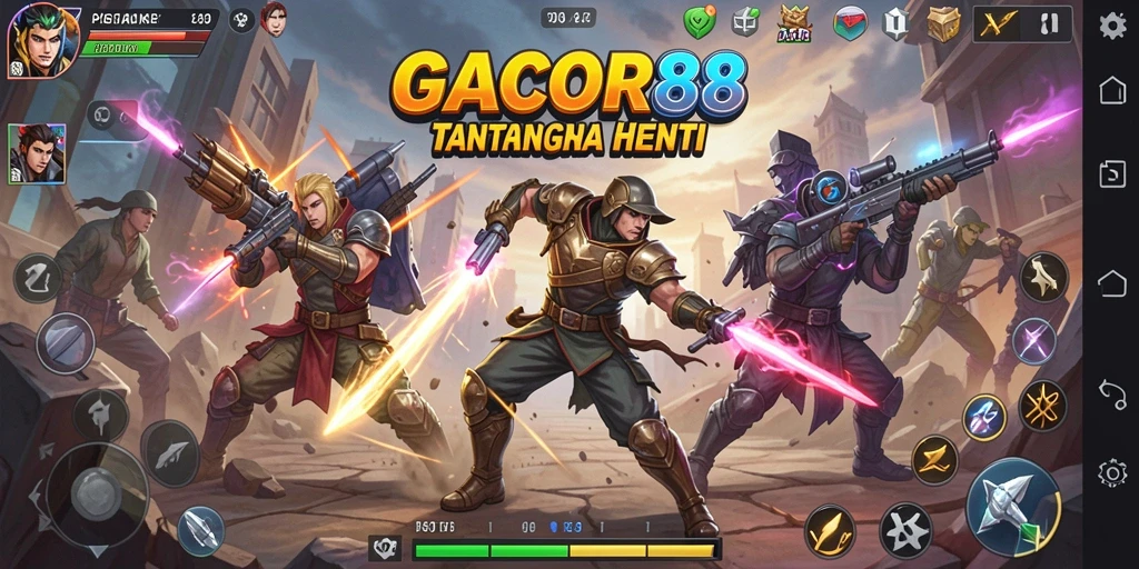 Tampilan grafis menawan dan aksi pertarungan mendebarkan di GACOR88.