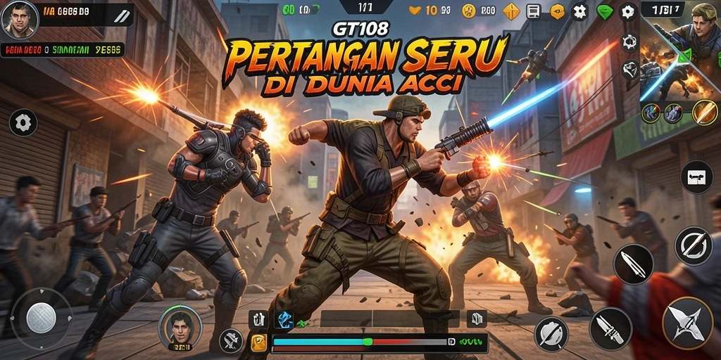 Tampilan gameplay GT108 yang penuh aksi dan petualangan.
