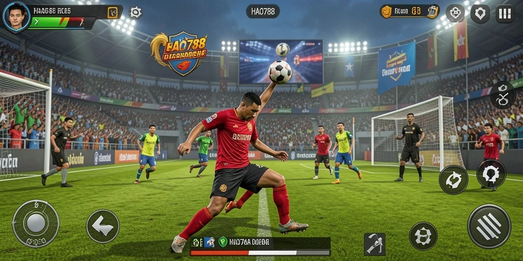 Screenshot HAO788 menampilkan aksi seru dalam gameplay olahraga yang menantang.