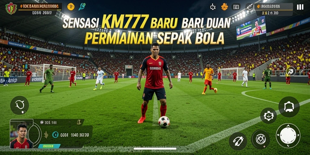 Tampilan menarik dari gameplay sepak bola KM777.
