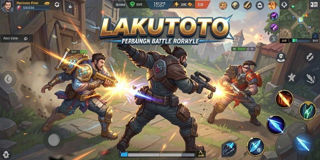 Screenshot gameplay LAKUTOTO yang menunjukkan aksi Battle Royale seru.