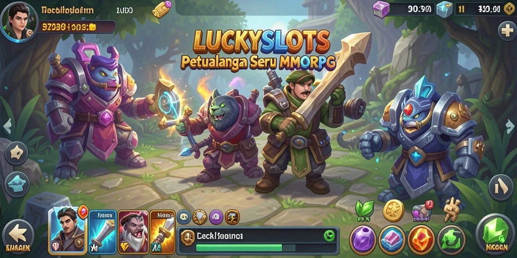Tampilan menarik dari gameplay MMORPG LUCKYSLOTS dalam aksi.