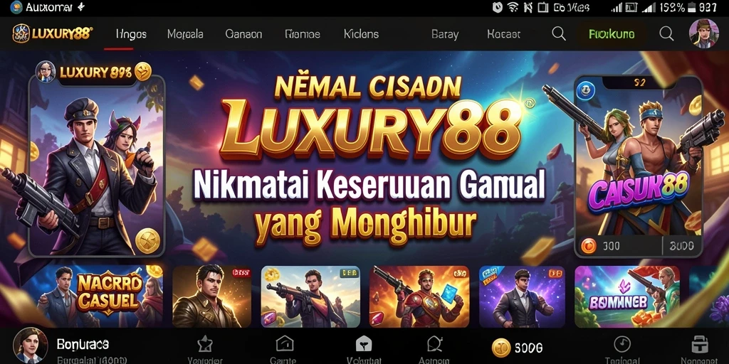 Tampilan utama gameplay LUXURY88 dengan grafis menawan dan tantangan menarik.