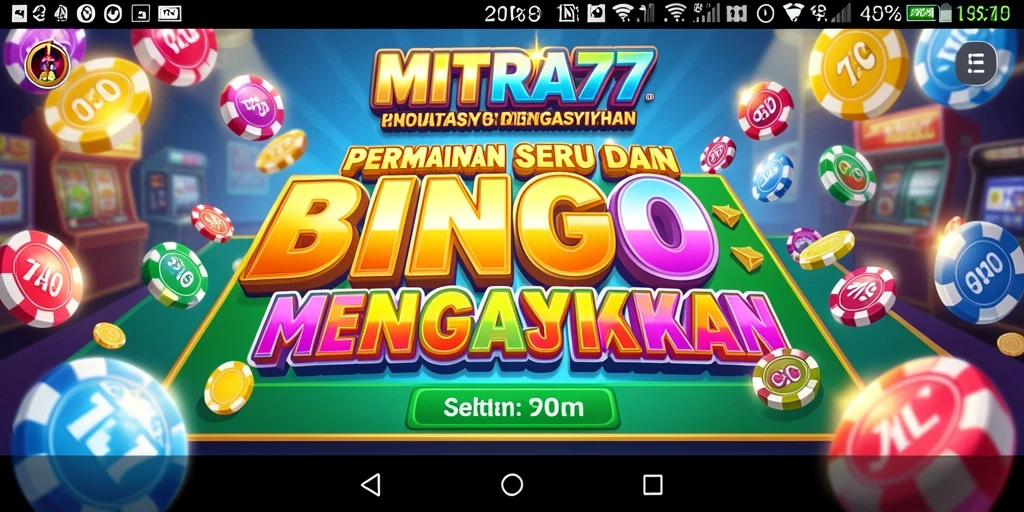 Screenshot utama MITRA77 menampilkan gameplay Bingo yang menarik.