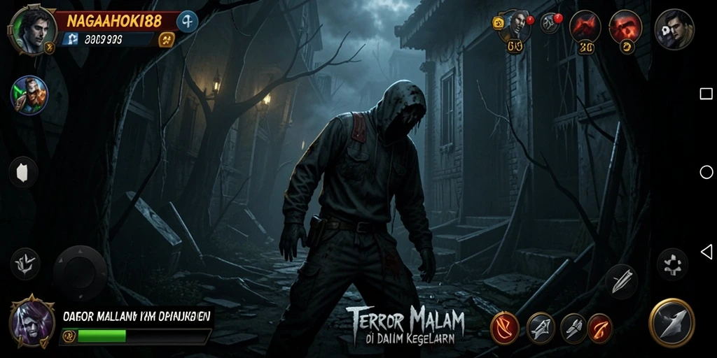Screenshot NAGAHOKI88 menampilkan suasana mencekam dalam gameplay Horror.