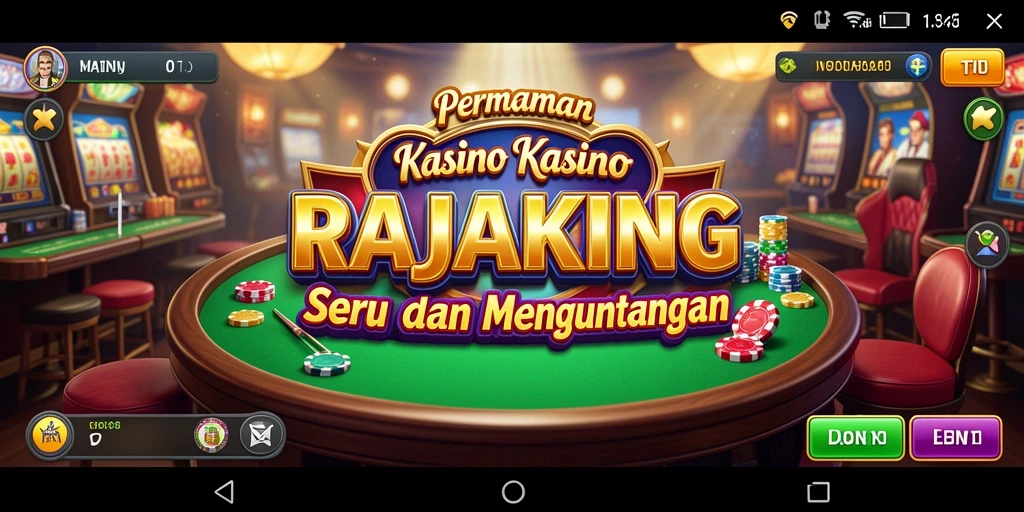 Tampilan gameplay RAJAKING yang menegangkan dan menghibur.