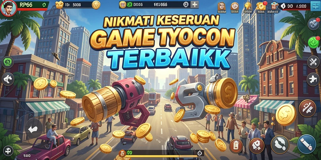 Tampilan gameplay RP66 yang menggambarkan simulasi bisnis yang mendalam.