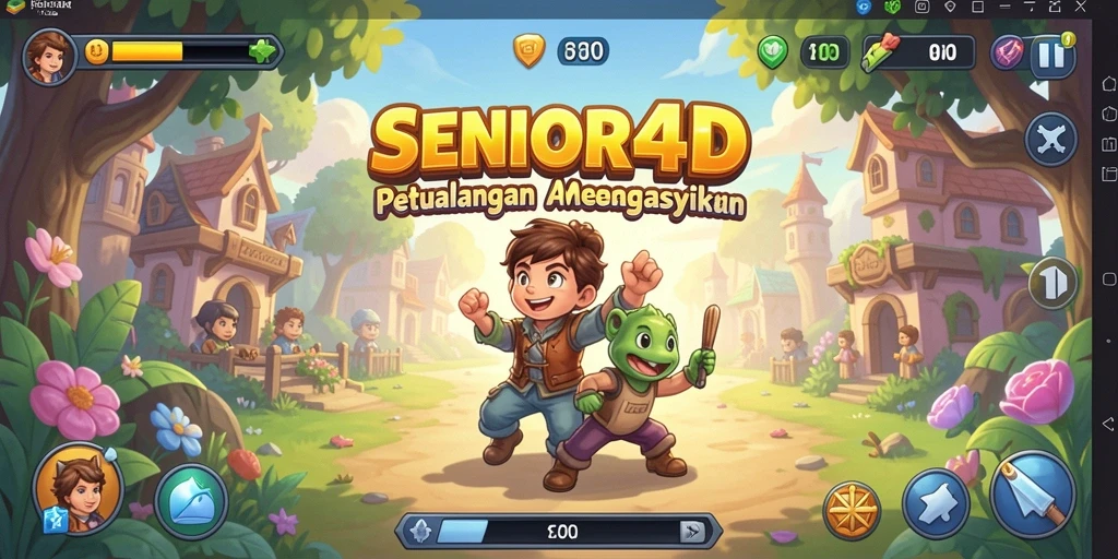 Tampilan gameplay menegangkan dalam SENIOR4D yang menarik.