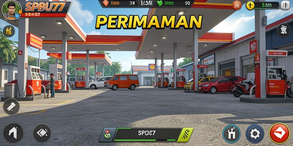 Tampilan gameplay SPBU77 yang menarik dan interaktif.