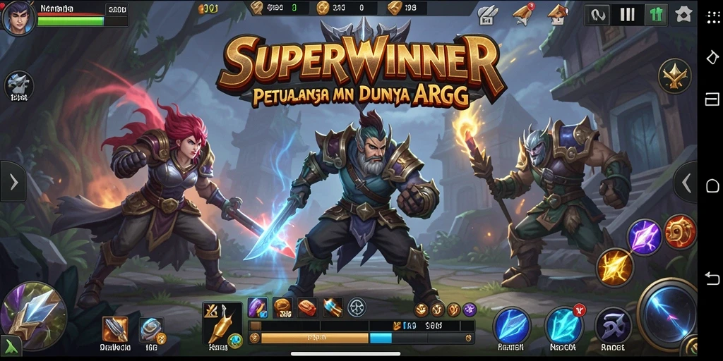 Tampilan gameplay SUPERWINNER yang menarik dan penuh aksi di dunia ARPG.