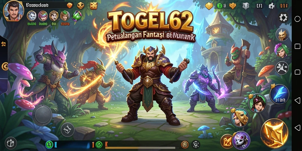 Tangkapan layar utama TOGEL62 menampilkan aksi pertarungan RPG yang mendebarkan.
