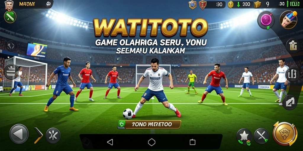 Screenshot gameplay WATITOTO yang menunjukkan pertandingan mendebarkan.