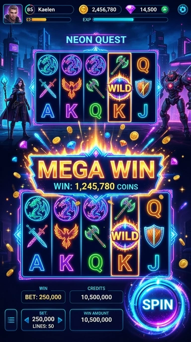 Tampilan antarmuka rpgame yang modern dan mudah digunakan.